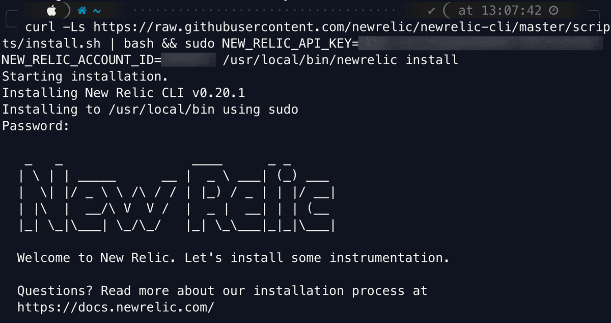 A screenshot of the guided install CLI.
